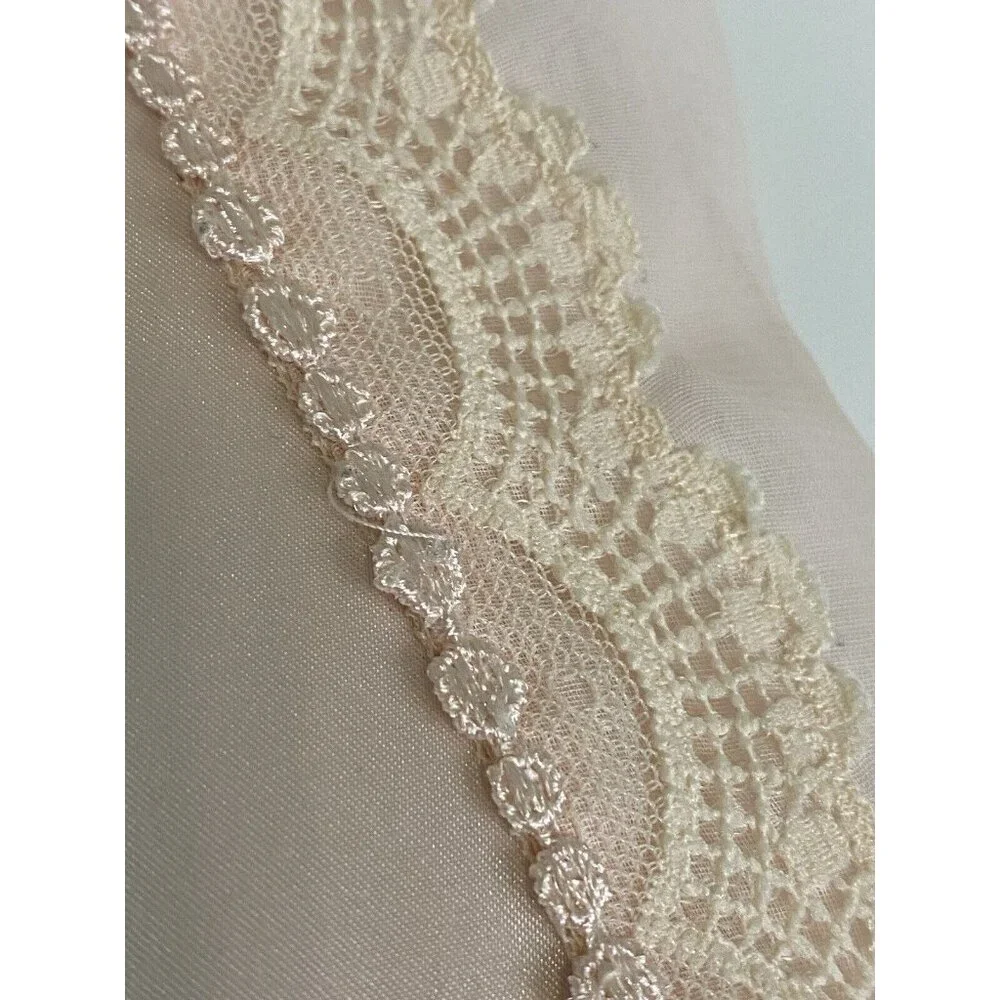 Vintage‎ Morgan Taylor Intimates Robe Pink Women's Size Large Lace Exc Condition